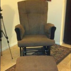 Baby Relax Glider Rocker with Chocolate Cushions